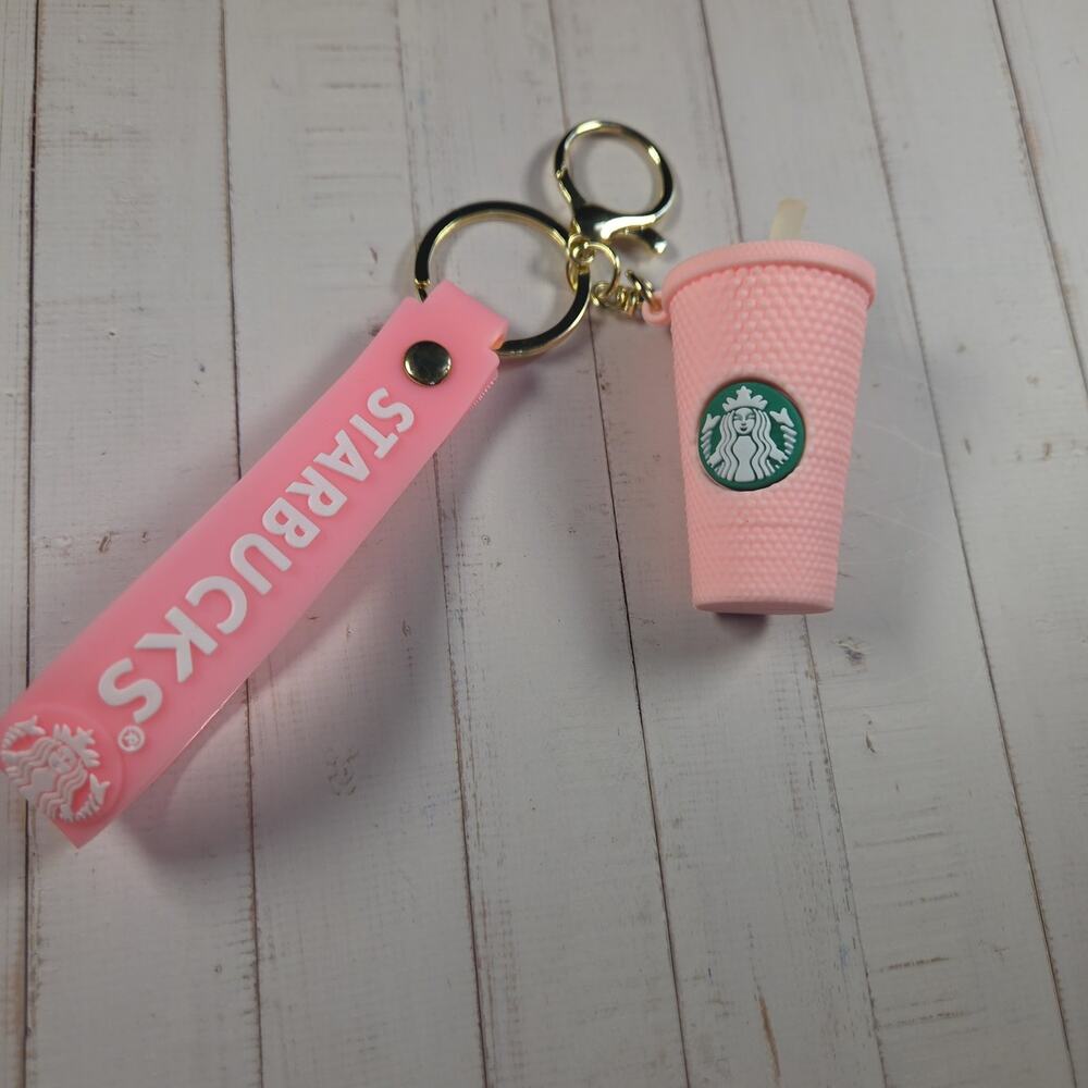 Starbucks Cup Keychain Pink